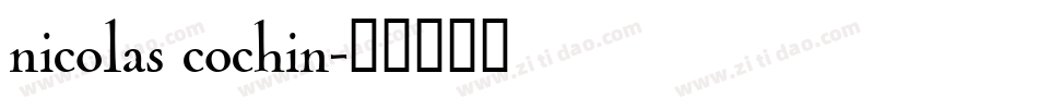 nicolas cochin字体转换